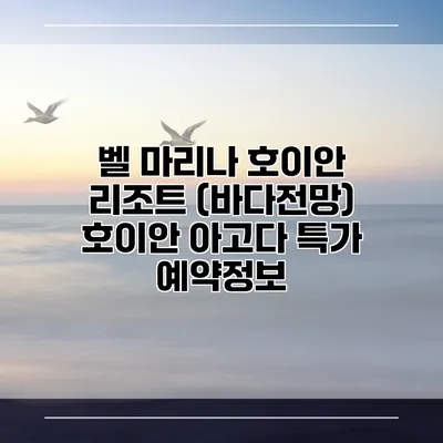 벨 마리나 호이안 리조트 (바다전망) 호이안 아고다 특가 예약정보