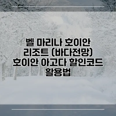 벨 마리나 호이안 리조트 (바다전망) 호이안 아고다 할인코드 활용법