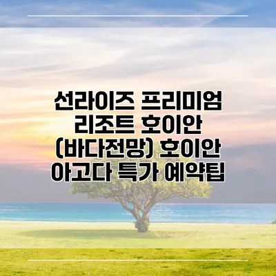 선라이즈 프리미엄 리조트 호이안 (바다전망) 호이안 아고다 특가 예약팁