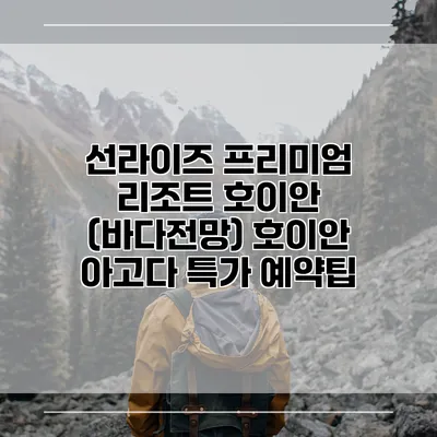 선라이즈 프리미엄 리조트 호이안 (바다전망) 호이안 아고다 특가 예약팁