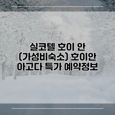 실코텔 호이 안 (가성비숙소) 호이안 아고다 특가 예약정보