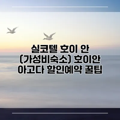 실코텔 호이 안 (가성비숙소) 호이안 아고다 할인예약 꿀팁