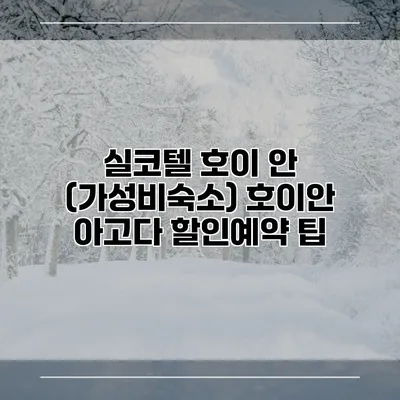 실코텔 호이 안 (가성비숙소) 호이안 아고다 할인예약 팁