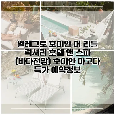 알레그로 호이안 어 리틀 럭셔리 호텔 앤 스파 (바다전망) 호이안 아고다 특가 예약정보