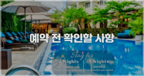 예약 전 확인할 사항