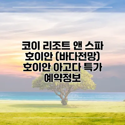 코이 리조트 앤 스파 호이안 (바다전망) 호이안 아고다 특가 예약정보